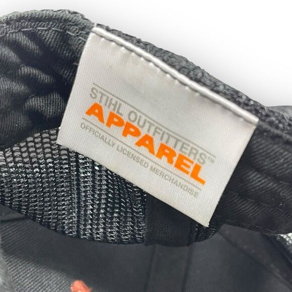 STIHL Logo Black Coral Mesh Snapback Back Cap Trucker Hat Unisex OSFM NWT - Picture 9 of 10